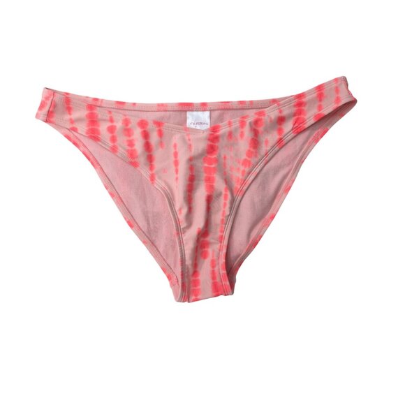 Women's Tie-Dye Bikini Bottoms - Coral Glow & White - Large - Picture 2 of 5